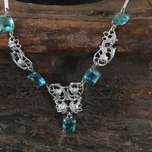 Vintage blue stone necklace